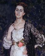 Alexander Yakovlevich GOLOVIN The Portrait of Mrs.Makovska Sweden oil painting artist